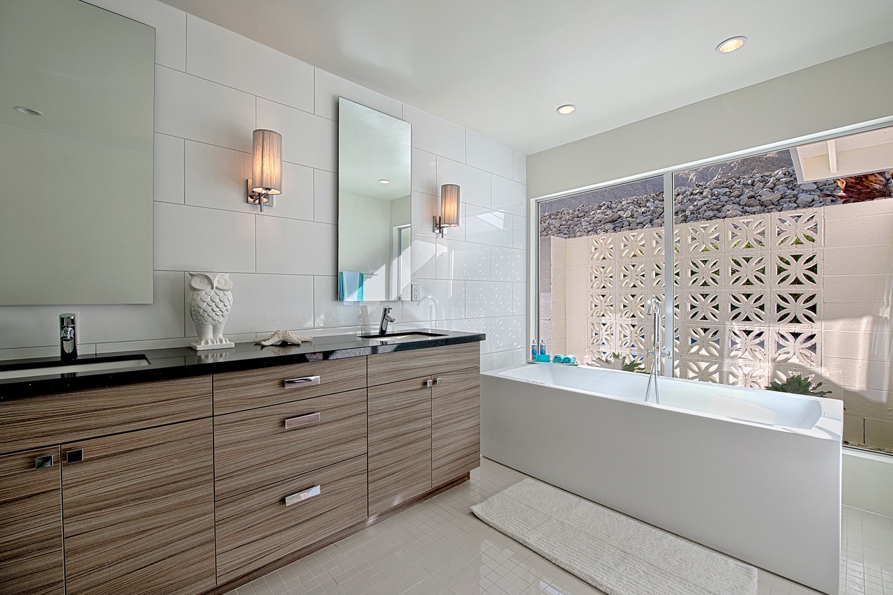 Rose bathroom after renovation